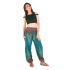 Yoga-Harembroek Medium Pauw turquoise